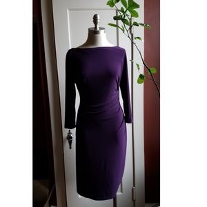 Lauren Ralph Lauren Purple Boat Neck Dress
